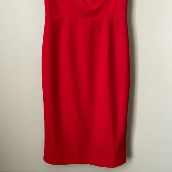 DRESS THE POPULATION Off Shoulder Cocktail Dress Red Size M - Picture 5 of 13